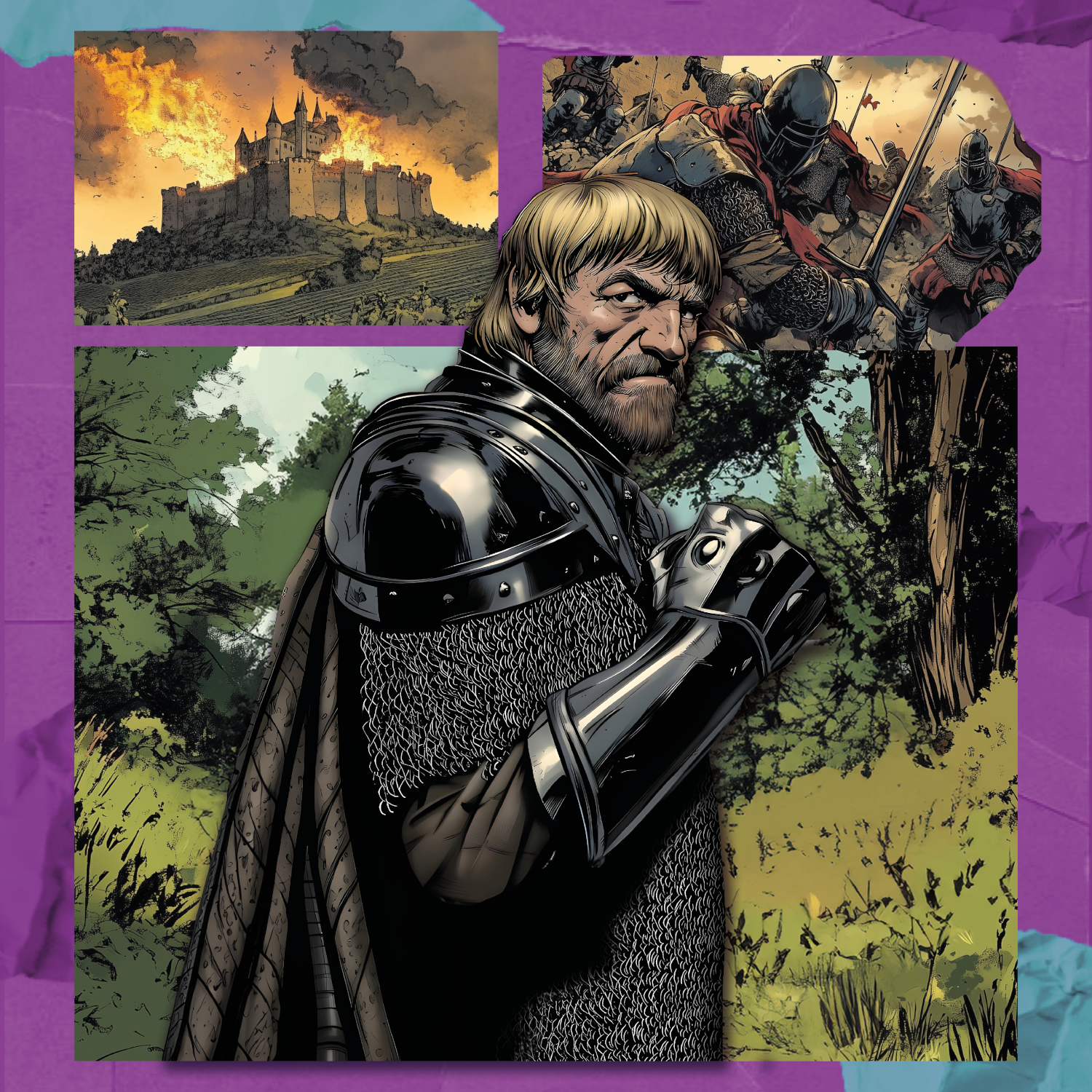 Illustration von Götz von Berlichingen zum Projekt "500 Jahre Bauernkrieg"