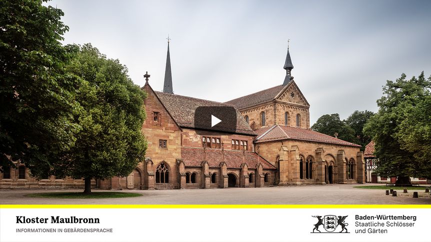 Startbildschirm des Filmes "Kloster Maulbronn: Informationen in Gebärdensprache"
