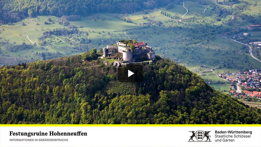 Startbildschirm des Filmes "Festungsruine Hohenneuffen: Informationen in Gebärdensprache"