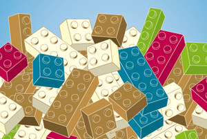 Werbemotiv zur Ausstellung „Faszination LEGO®“