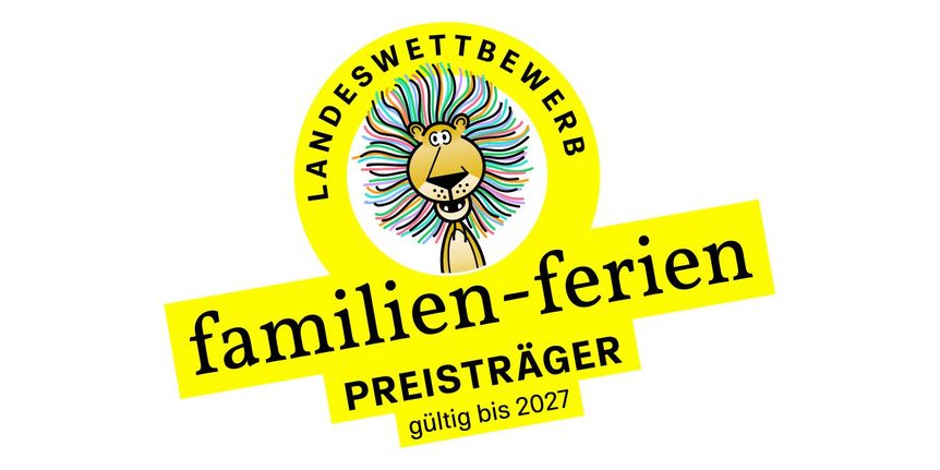 Logo „Familienferien“-Zertifikat, Gütesiegel des Landes Baden-Württemberg 