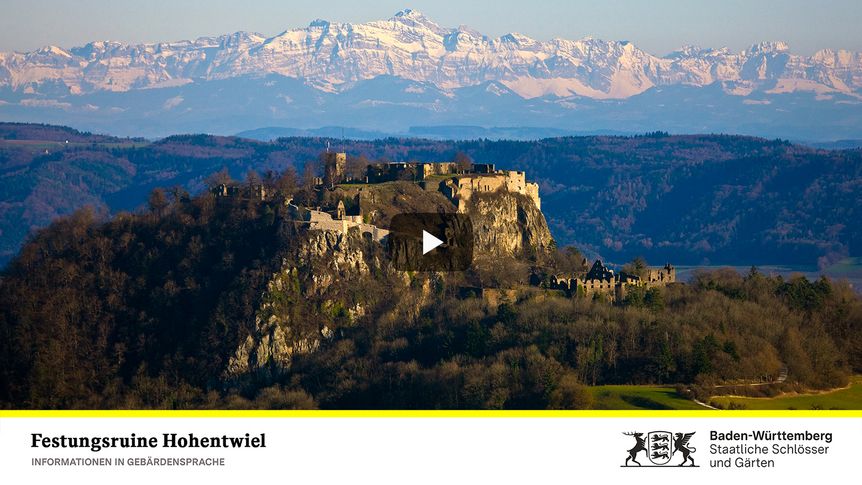 Startbildschirm des Filmes "Festungsruine Hohentwiel: Informationen in Gebärdensprache"