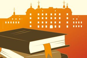 Werbemotiv zur Buchmesse "Historisches Erlebnis für Bücherfreunde" in Schwetzingen